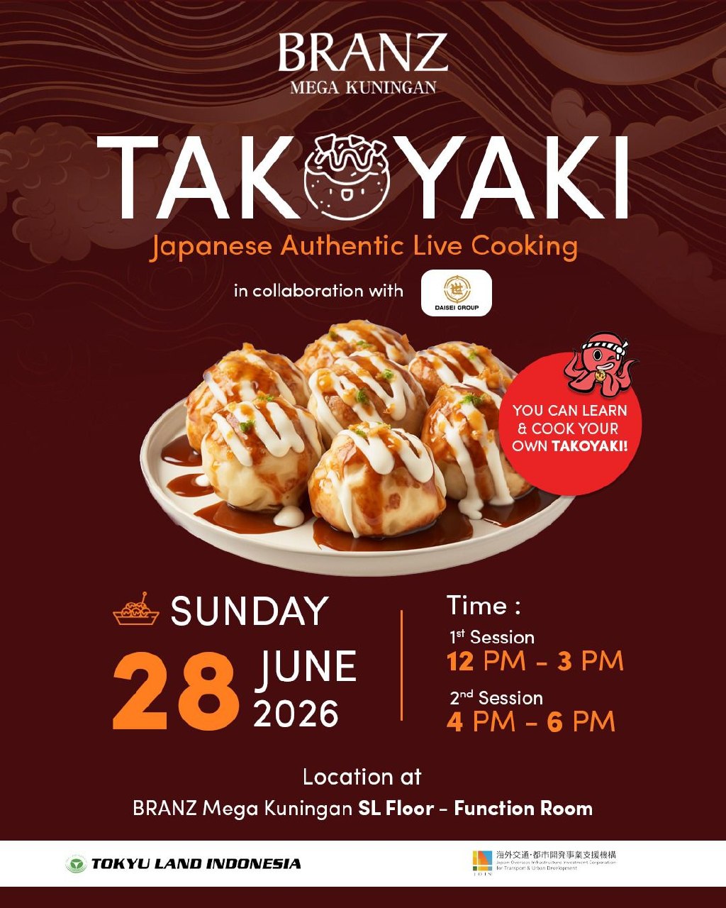 Takoyaki Japanese Authentic Live Cooking at BRANZ Mega Kuningan